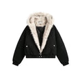 Cleanfit Zuo Shan Diao Fur Collar Hooded Jacket Cotton Coat for Men, Winter Thickened Warm American Short Cotton Jacket